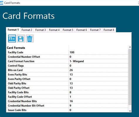 what card formats in access control|access card formatting pdf.